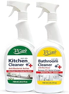 Vcare Liquid Kitcken Cleaner 750Ml + Vcare Bathroom Liquid Cleaner 750Ml (Pack Of 2)