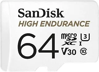 Sandisk 64Gb High Endurance Video Microsdxc Card With Adapter For Dash Cam And Home Monitoring Systems - C10, U3, V30, 4K Uhd, Micro Sd Sdsqqnr-064G-Gn6Ia