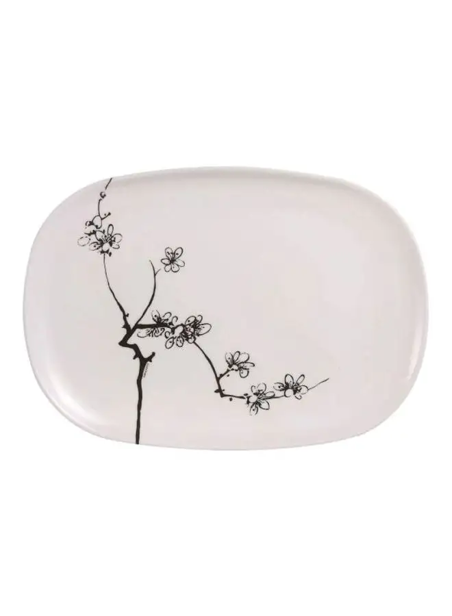 Luminarc Ming Rectangular Platter White/Black 35cm