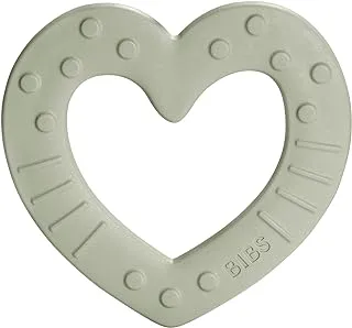 BIBS Baby Bitie Teether | Made in Denmark | 100% BPA & Phthalate Free |, Sage Heart,