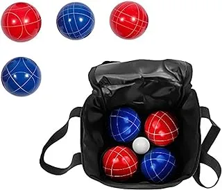 Trademark Innovations Bocce Ball Premium Set Resin Balls - 9 Balls With Carry Case By (Red/Blue, 90mm)