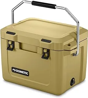 Dometic Patrol cooler 20 L PATR20 Color Olive oil, Black ropes, fun stickers - ice chest, insulated passive cooling icebox for camping, fishing, hiking and outdoor activities