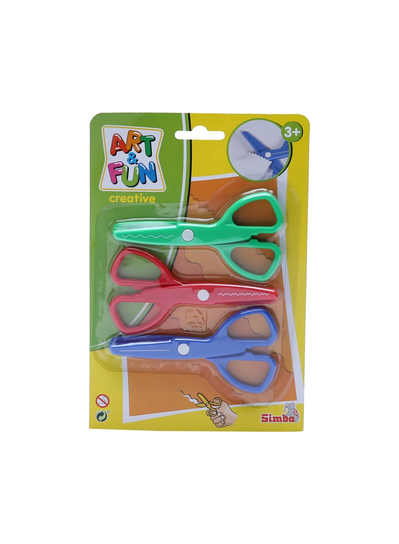 Simba Pack Of 3 Art And Fun Scissors