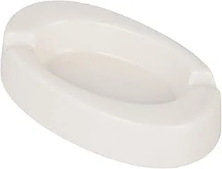 Porceletta Porcelain Oval Ashtray, 5-Inch Size, Ivory