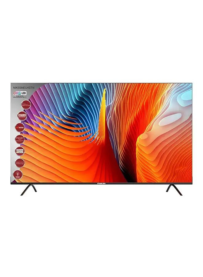 NIKAI 55 Inch UHD LED WebOS Smart Tv Platinum Series, Magic Remote, Cinema Screen Design 4K Ultra HDR, Dolby Audio, Smart Voice Control, Apps YouTube, Netflix, Shahid NIK55MEU4STN/ NIK55MEU4ST Grey