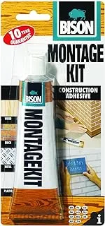 Bison Montage Kit Super Strength Tube, White/Brown Packaging - 125G