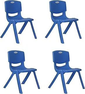 Esqube Baby Chair Kids Plastic School Study Chair Blue Color Pack Of 4