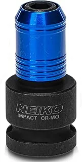 Neiko Impact Wrench Adapter Quick Release | Quick Change Chuck | Square To Hex Bit Adapter| Impact Rated Cr-Mo Steel For Ratchet Wrenches Drivers, | 1/2