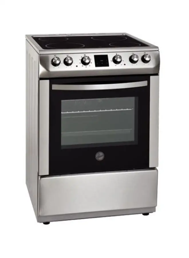 HOOVER 4 Burner Ceramic Electric Cooker 60 x 60 cm, Made in Turkey,1 year Warranty FVC66.01S Silver/Black