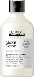 L’Oréal Professionnel | Metal Detox Shampoo | Sulfate-Free | For Soft & Shiny looking hair | For Colored, Damaged & All Hair Types | Hard Water-Resistant | With Glicoamine | SERIE EXPERT | 300 ml