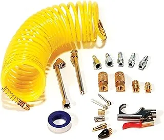 Primefit Pri-6044 IK1016S-20 Deluxe Air Compressor Accessory Kit Including Recoil Airhose