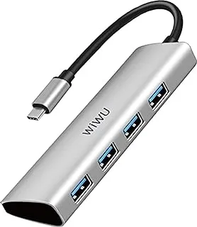 موزع WIWU Alpha 4 في 1 USB-C A440 ، رمادي