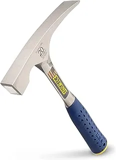 Estwing - E3‐20Blc Bricklayer / Mason's Hammer - أداة ماسونية 20 أونصة مع هيكل من الصلب المطروق وقبضة للحد من الصدمات - فضي E3-20Blc