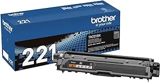 Brother Genuine Standard Yield Toner Cartridge, Tn221Bk, Replacement Black Toner, Page Yield Upto 2,500 Pages, Amazon Dash Replenishment Cartridge, Tn221