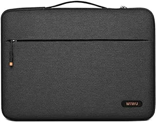 WIWU Pilot Water Resistant High-Capacity Laptop Sleeve Case, Black - 14