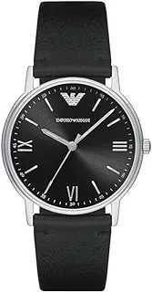 Emporio Armani Men's Quartz Watch with Analog Display and Leather Bracelet AR11013