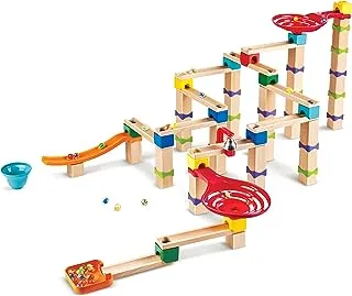 Hape Tricks n Twists Marble Track | Wooden DIY Marble Run Set, STEAM Educational Learning Toy, 129 Pieces, for Kids 3 Years+