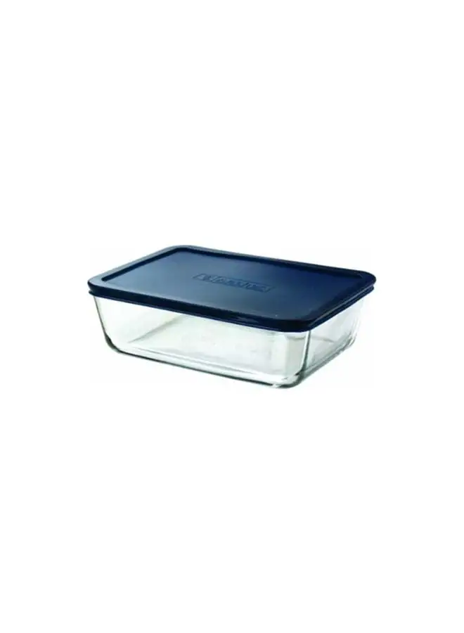 Anchor Hocking 11 (2.60 Litre)C Rect Food Storage W/Navy Snugfit Lids - 85914L20 A/H