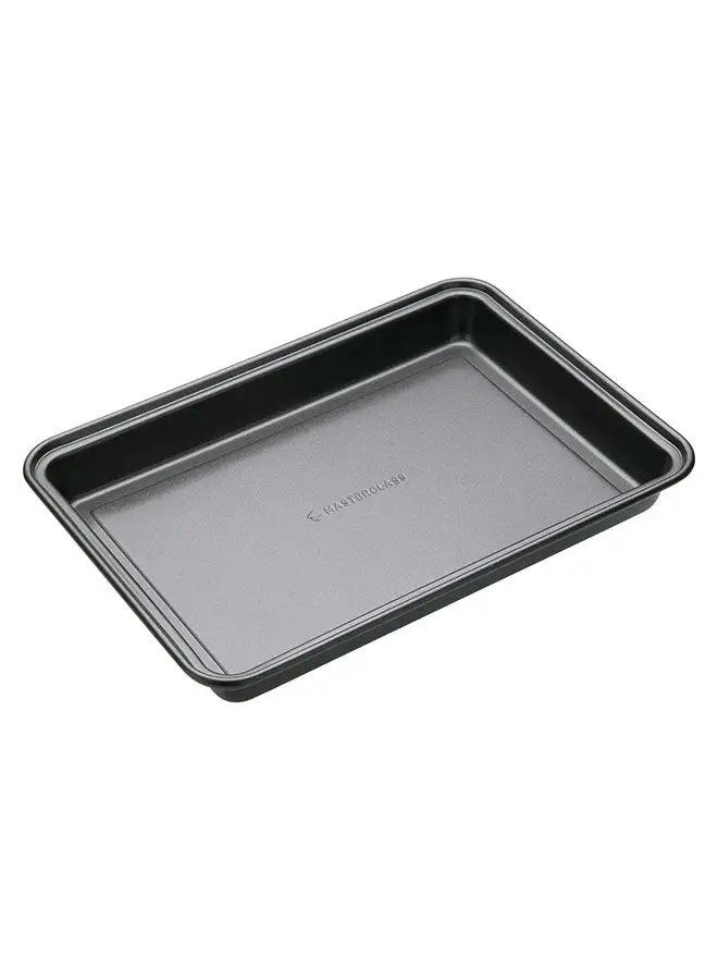 MASTERCLASS MasterClass Non-Stick Traybake/Brownie Tin, Carbon, Grey, 27 x 20 x 3,5 cm