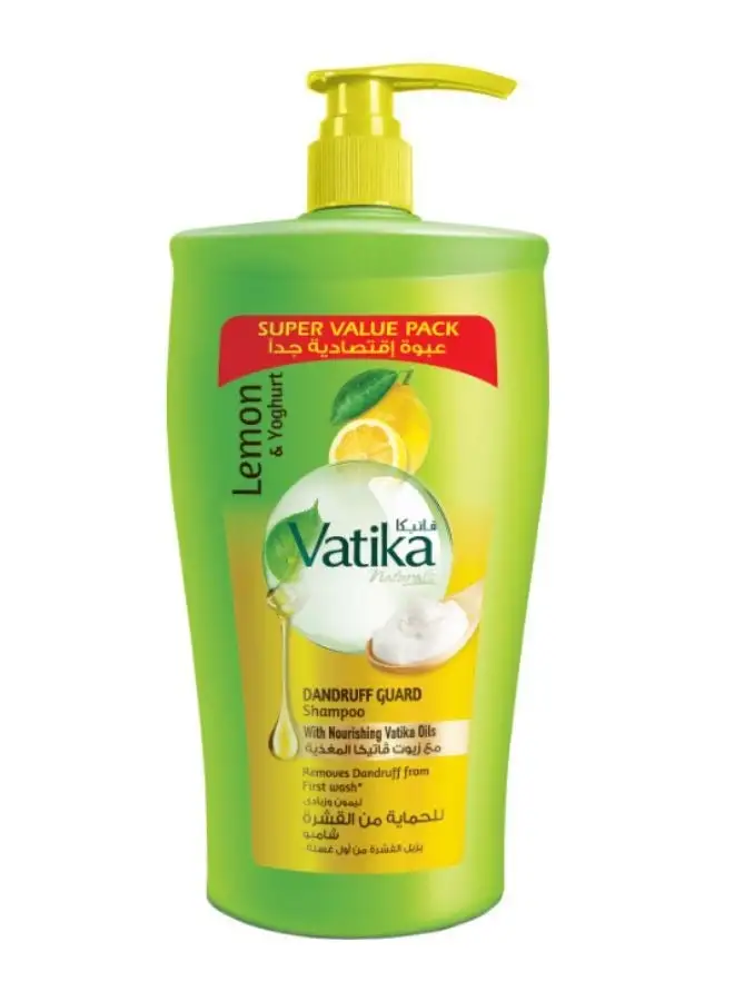 Vatika Naturals Dandruff Guard Shampoo Enriched With Lemon And Yoghurt 1Liters