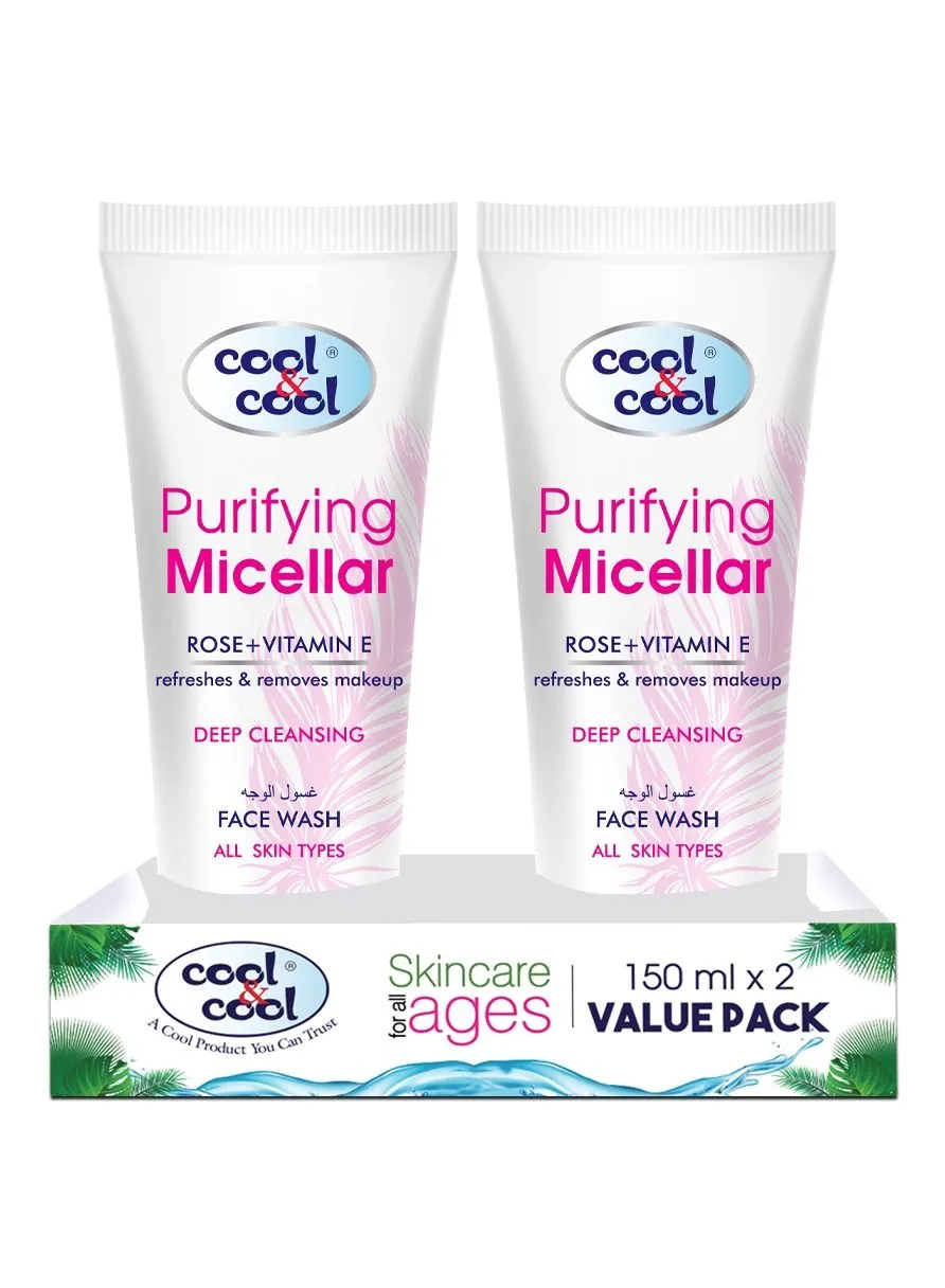 cool & cool Cool & Cool Purifying Micellar Face Wash, 150ml x 2