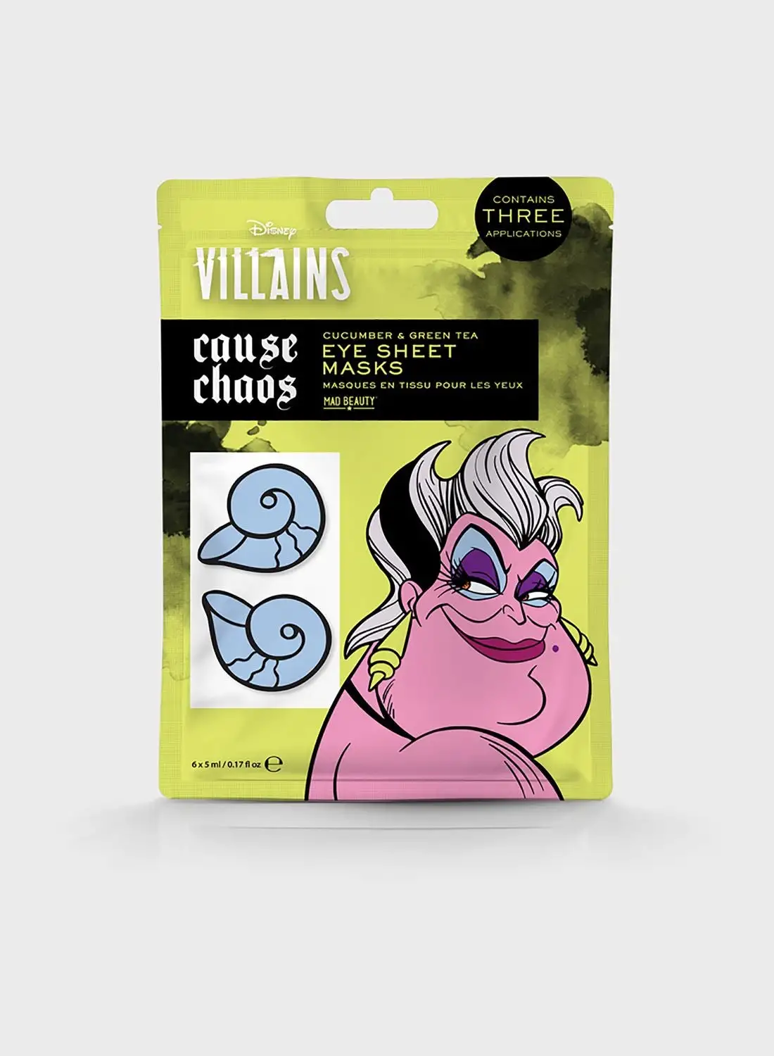 Mad Beauty Pop Villains Ursula Tissue Eye Masks