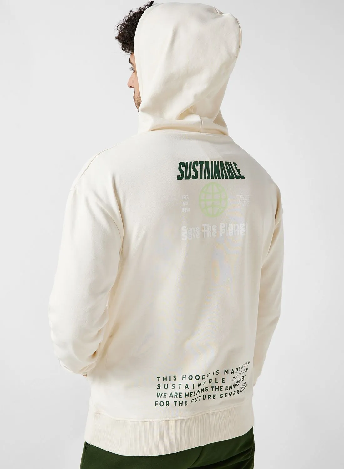 Namshi x Sustainable Oversize Hoodie With Back Print