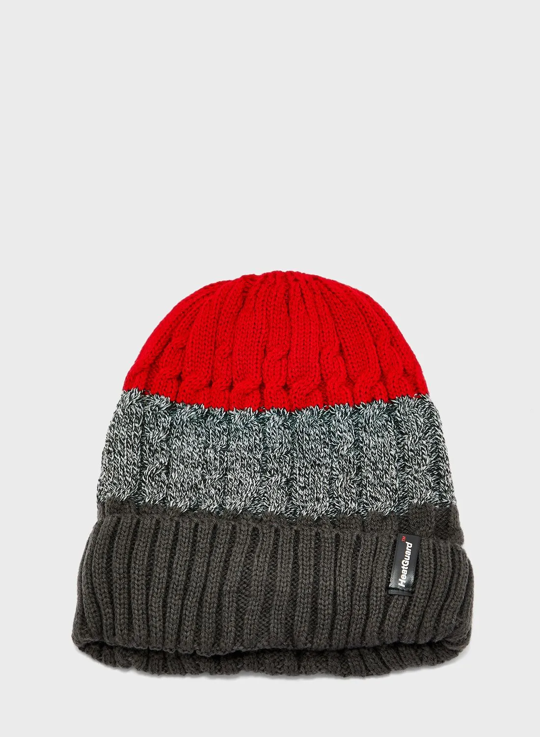 Robert Wood Ribbed Stripe Fleece Winter Beanie