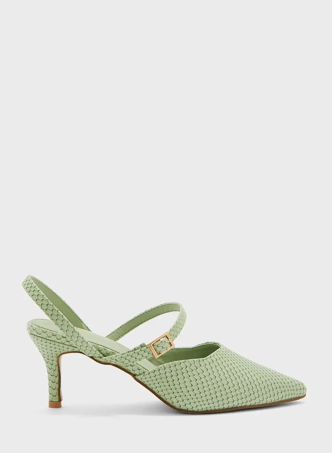 ELLA Croc Pointed Slingback Pump