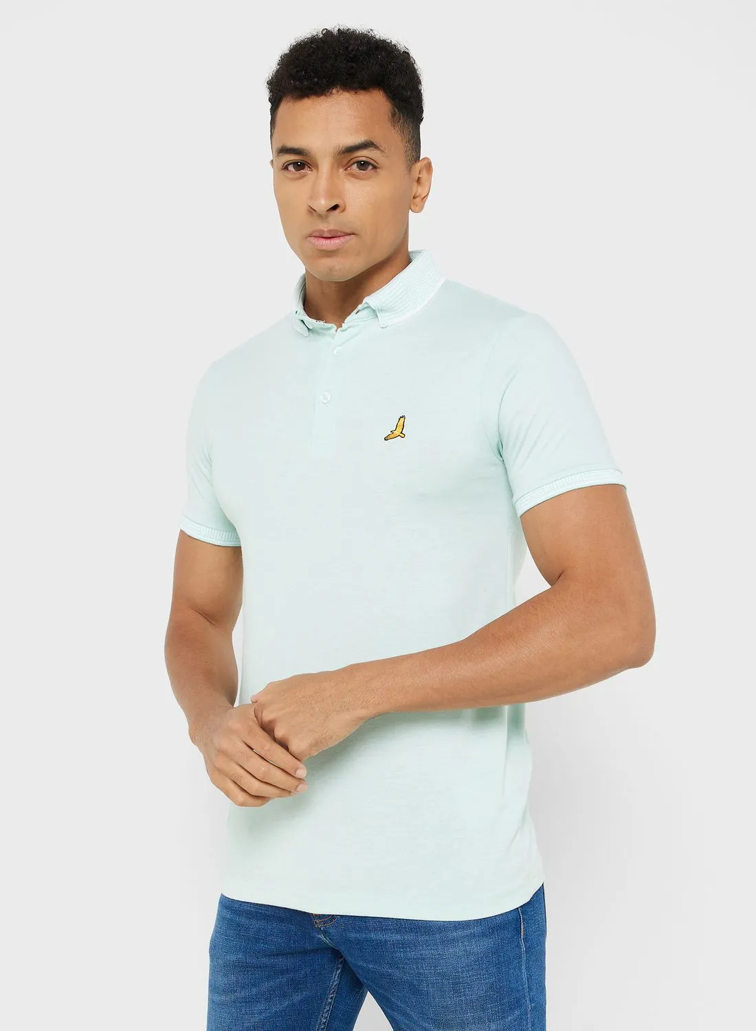 BRAVE SOUL Brave Soul Jersey Polo With Split Hem Side