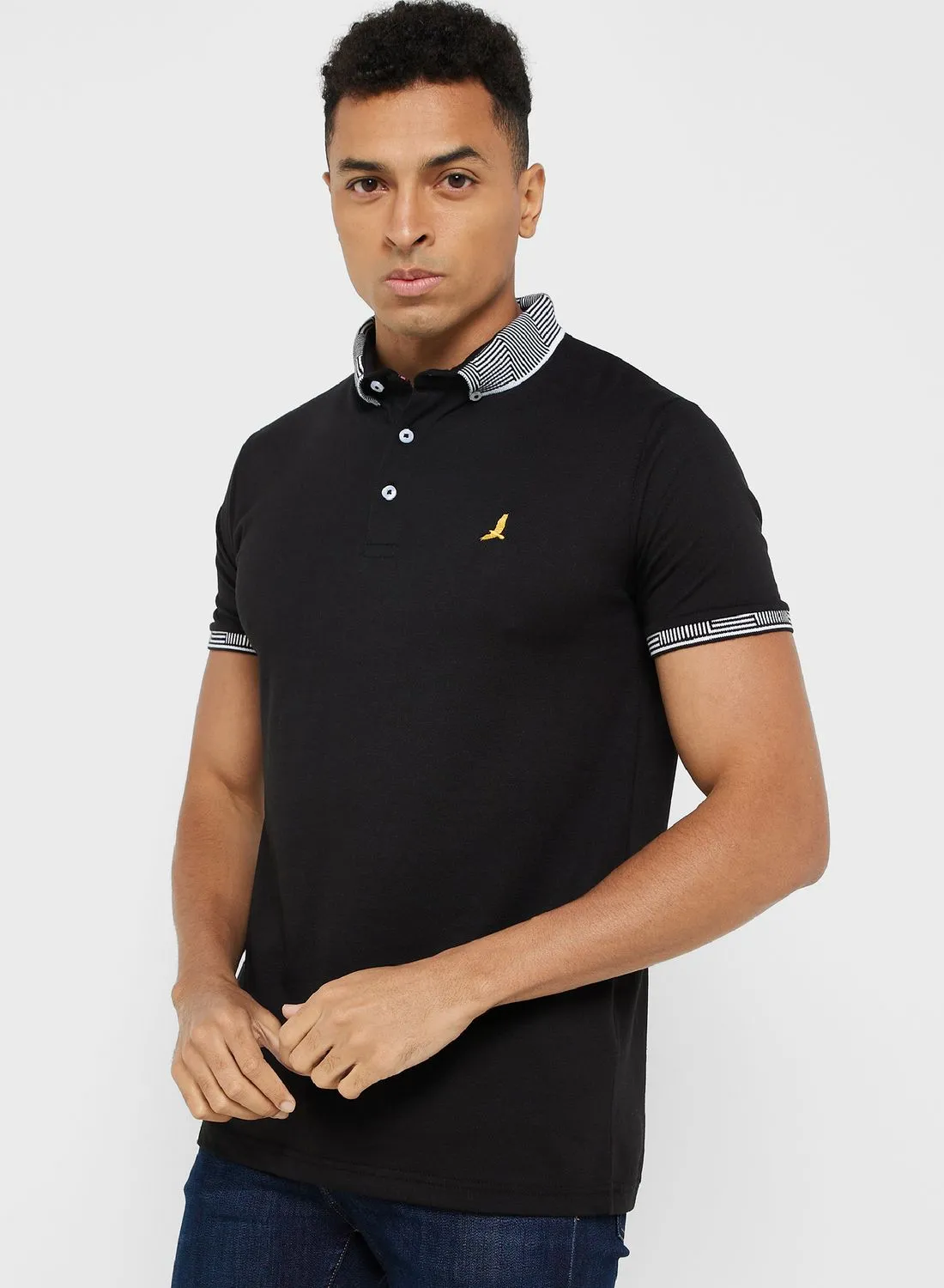 BRAVE SOUL Brave Soul Jersey Polo With Split Hem Side