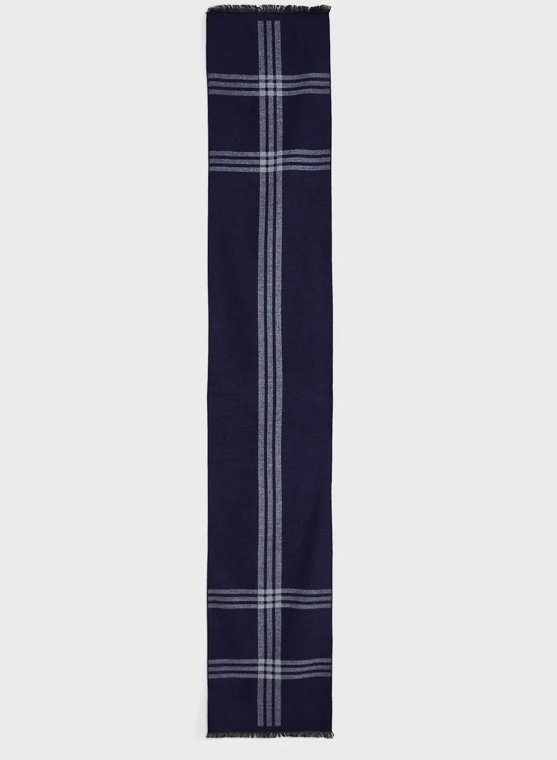 Robert Wood Stripe Detail Winter Scarf