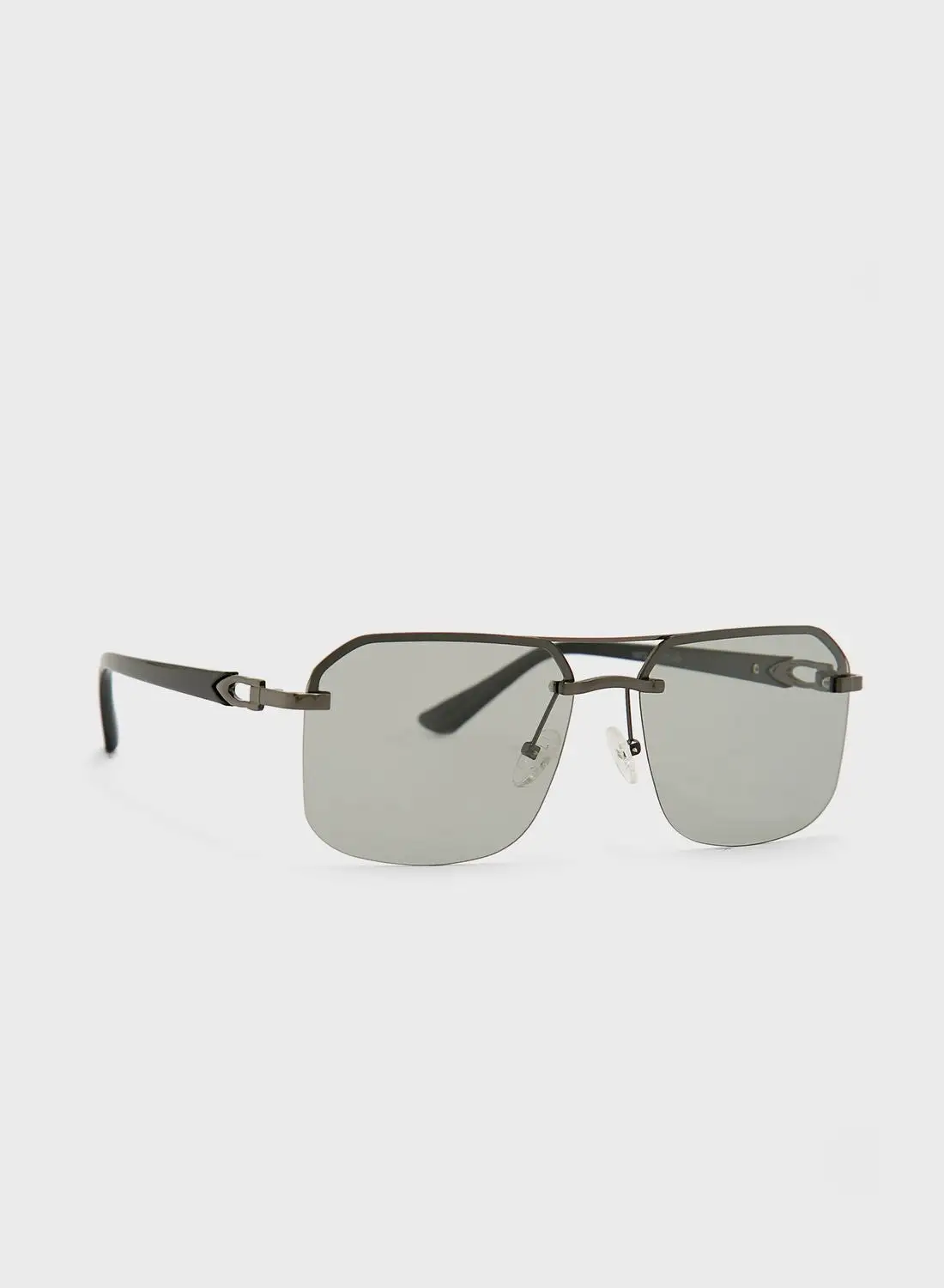 Robert Wood Polarized  Angular Aviator Sunglasses