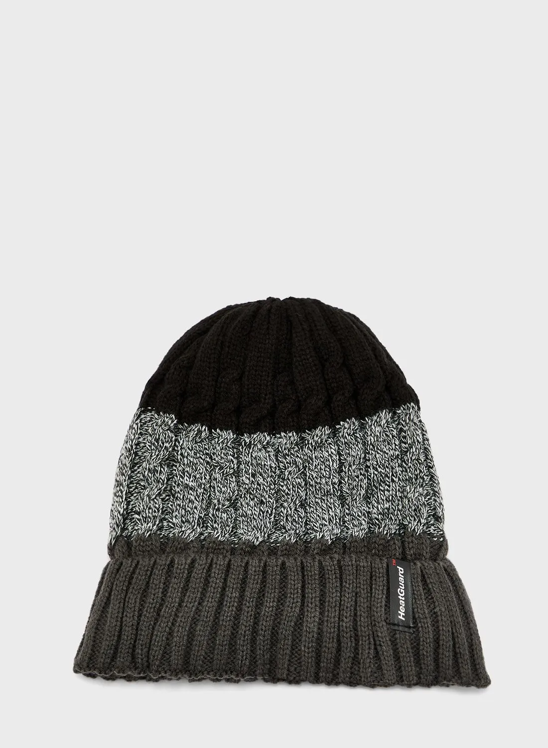 Robert Wood Ribbed Stripe Fleece Winter Beanie