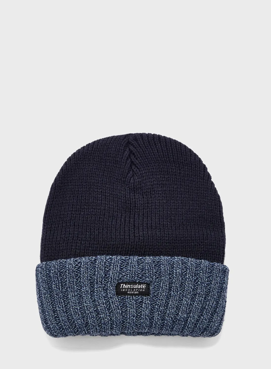 Robert Wood Turn Up Ribbed Thinsulate Lined Winter Beanie