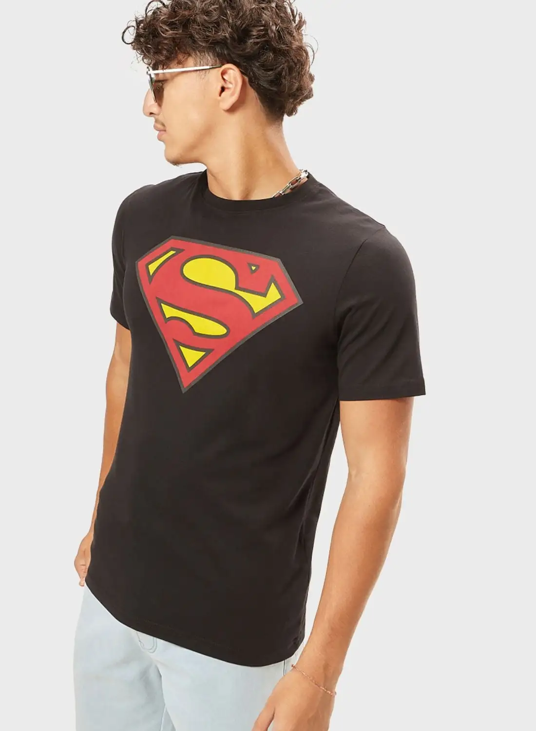 SP Characters Superman Logo Print T-Shirt