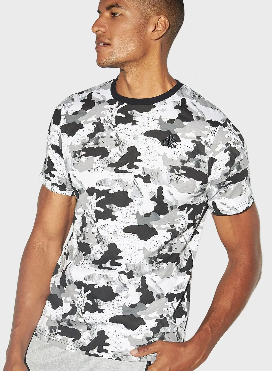 Kappa All-Over Camouflage Print T-Shirt