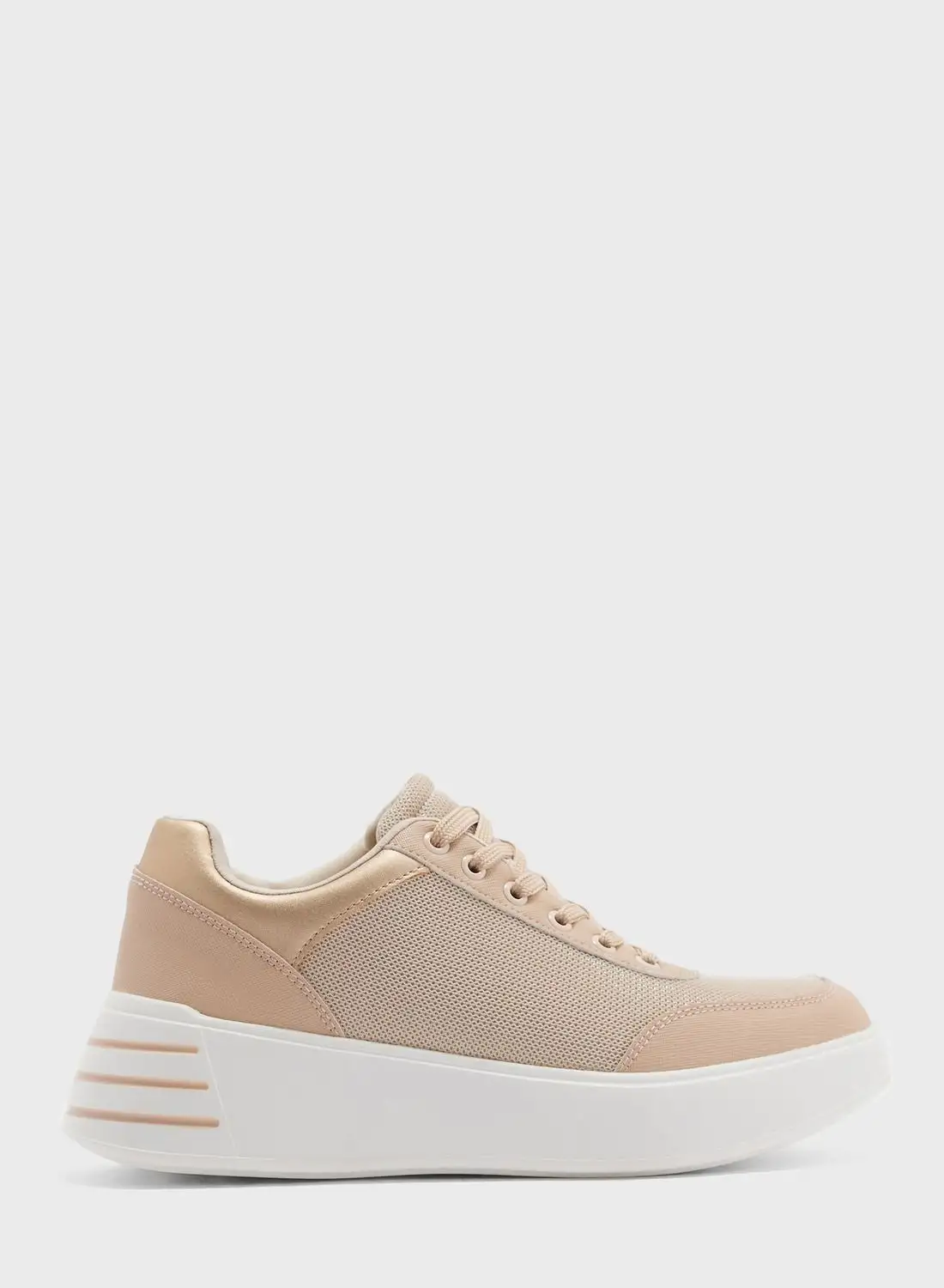 Ginger Mixed Texture Chunky Sole Sneaker