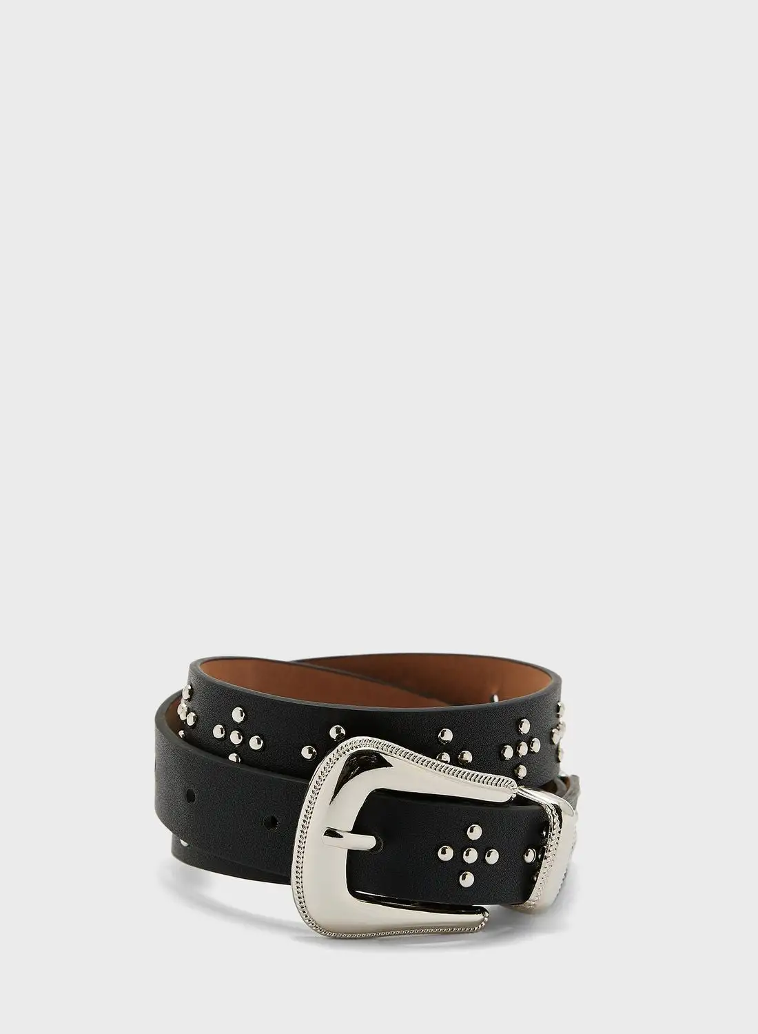 Ginger Stud Detail Casual Belt