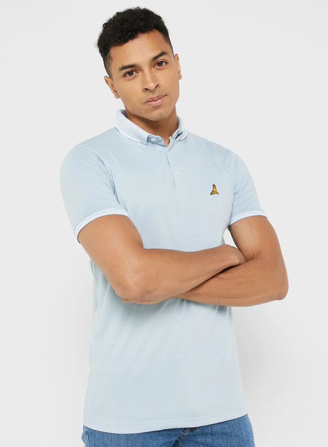 BRAVE SOUL Brave Soul Jersey Polo With Split Hem Side