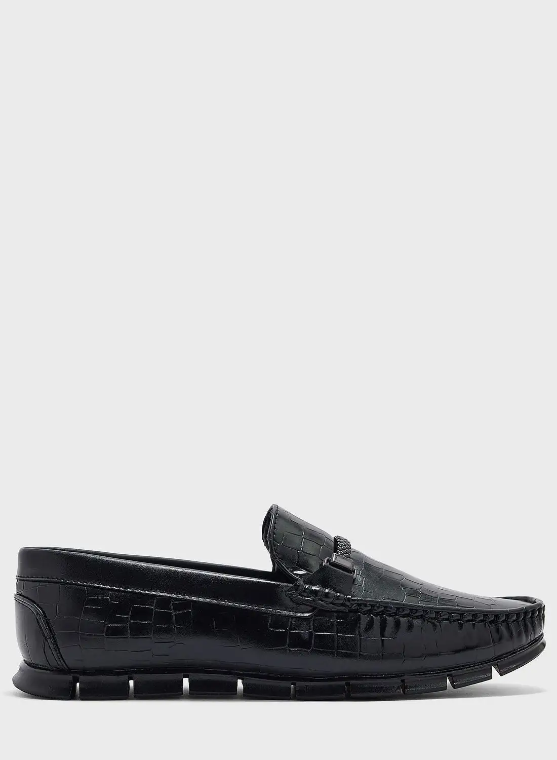 Robert Wood Croc Embossed Loafers