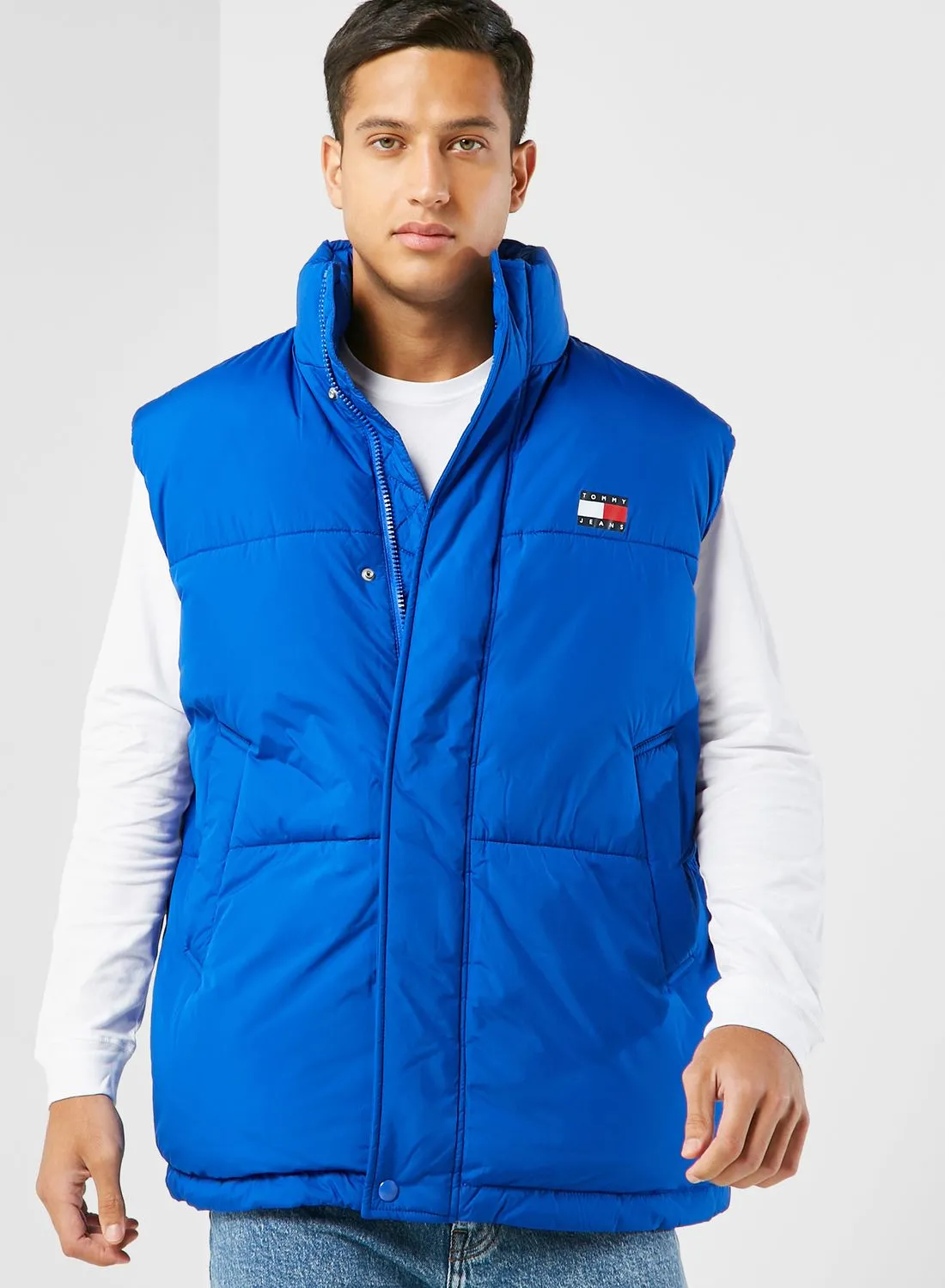 TOMMY JEANS Logo Puffer Vest Jacket