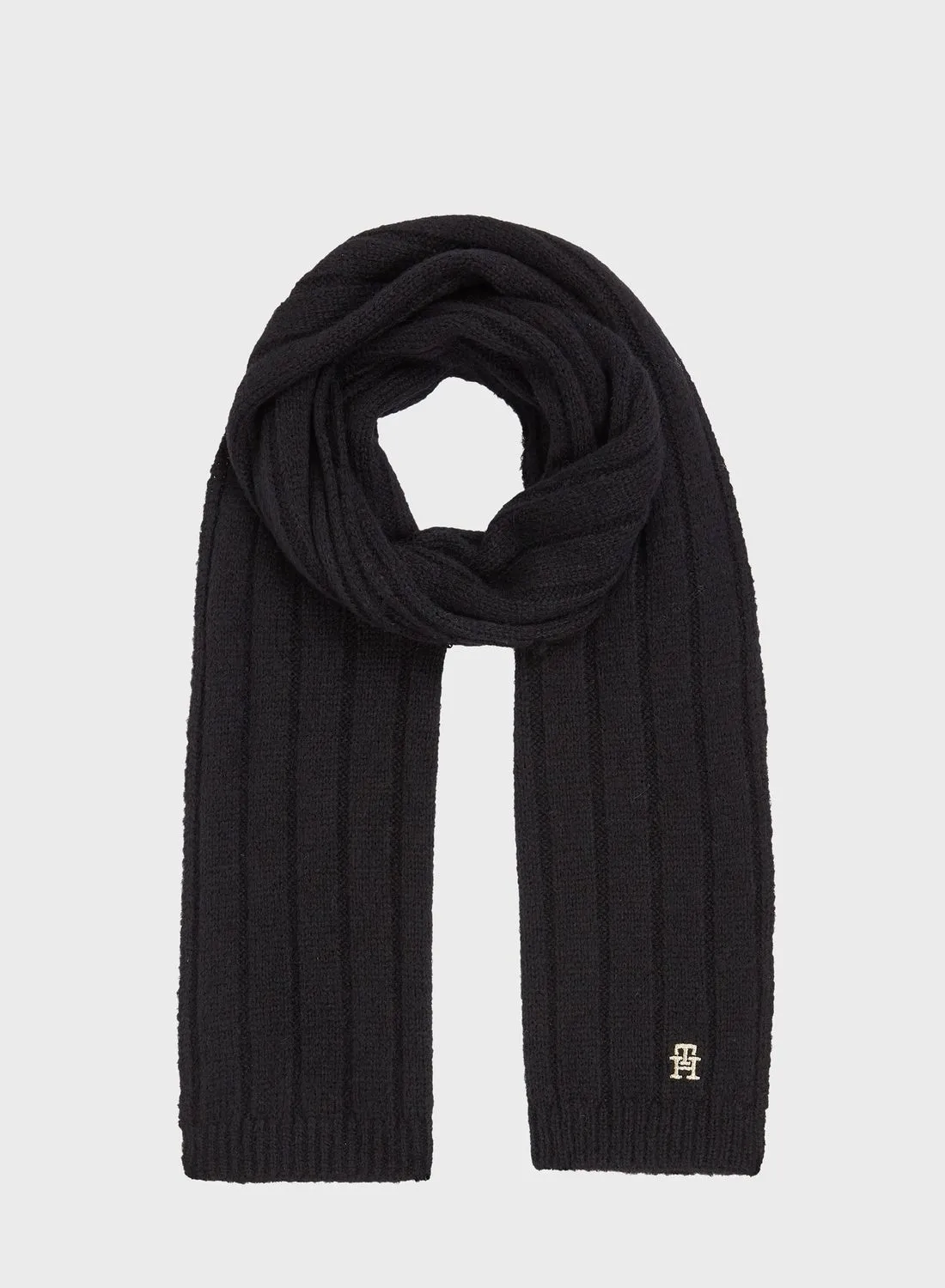 TOMMY HILFIGER Timeless Logo Detailed Scarf