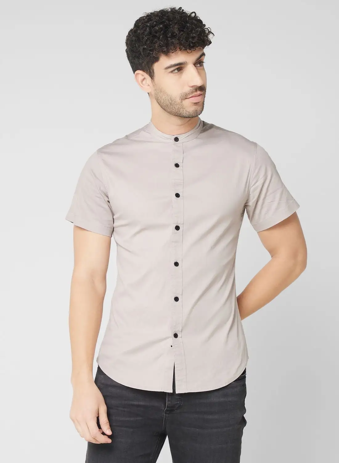 Seventy Five Skinny Fit Half Sleeve Shirt