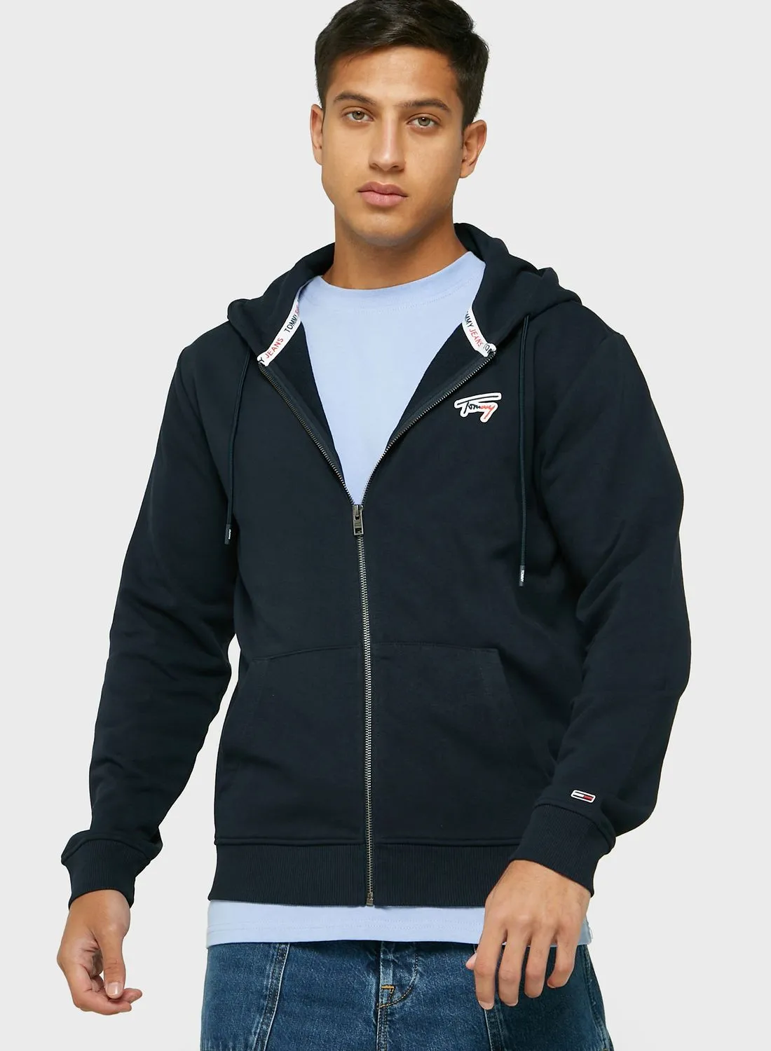 TOMMY JEANS Signature Zip Thru Hoodie