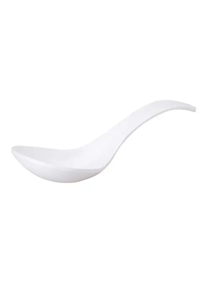 DINEWELL Melamine Soup Spoon White 24.5x6.5cm