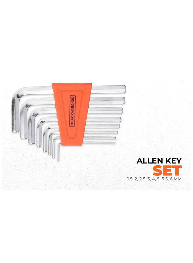 BLACK+DECKER 8-Piece Hexkey Set Silver