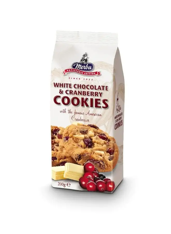 Merba White Chocolate And Cranberry Cookies 200grams