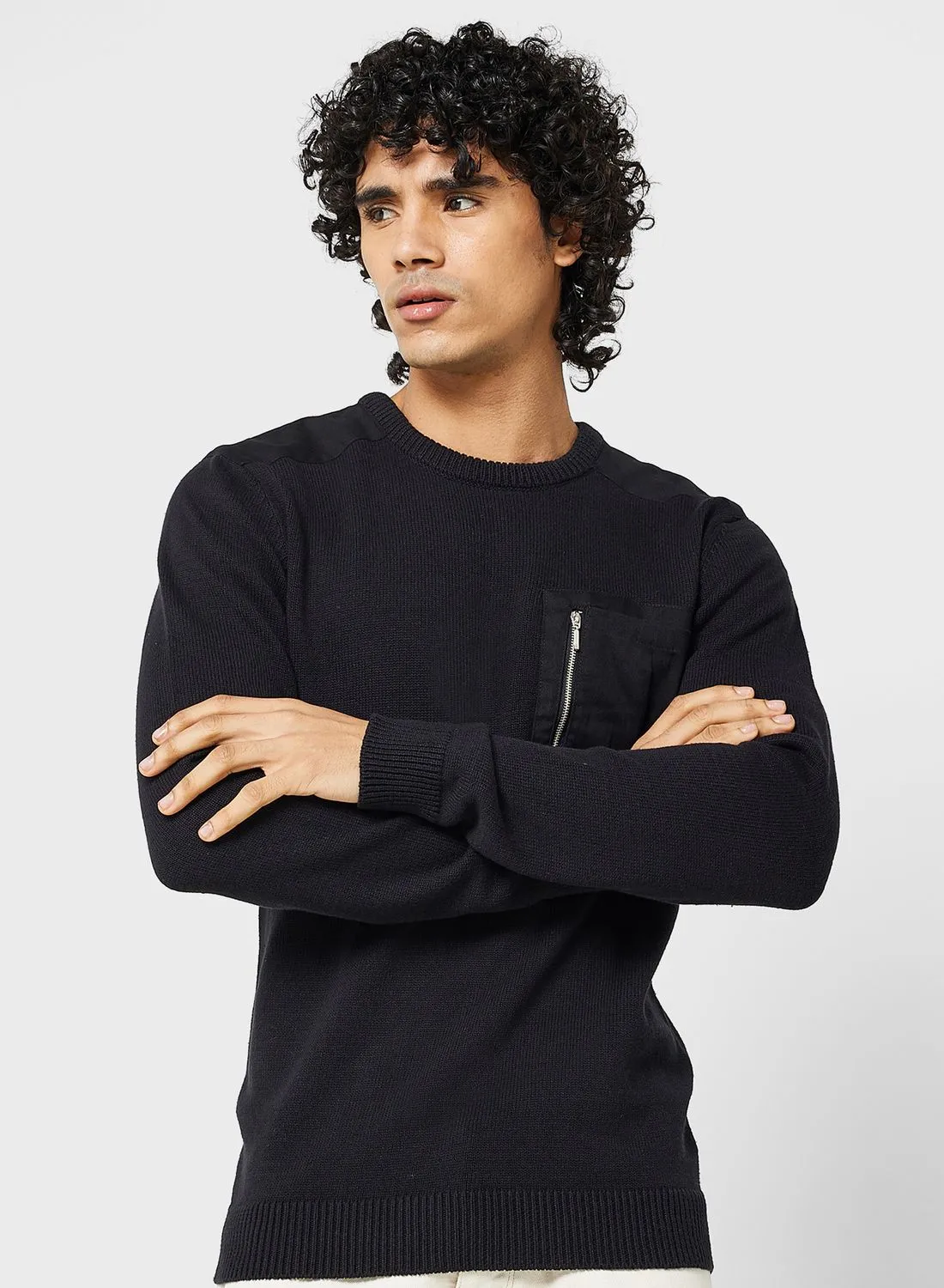 BRAVE SOUL Zip Pocket Sweater