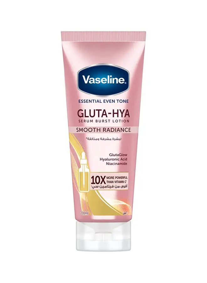 Vaseline Essential Even Tone Gluta Hya Serum Burst Body Lotion Smooth Radiance 200ml